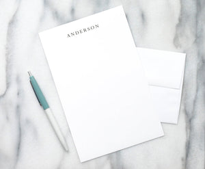 Personalized Letterhead - Professional All-Caps Name