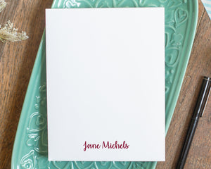 Personalized Notepad - Chic Script Name on Bottom