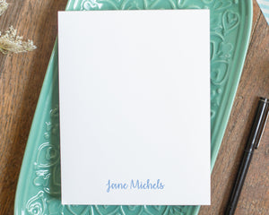 Personalized Notepad - Chic Script Name on Bottom