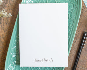 Personalized Notepad - Chic Script Name on Bottom