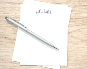 Personalized Notecard Set - Slim Handwritten Script Name