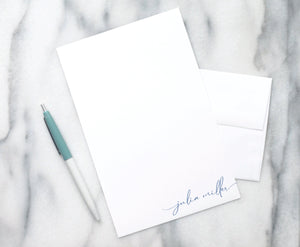 Personalized Letterhead - Script Name Signature