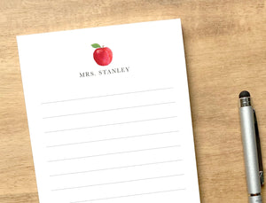 Personalized Lined List Notepad - Apple Design