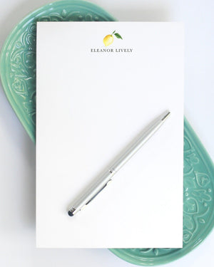 Personalized Large Notepad - Lemon Design