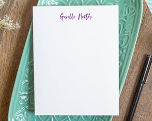 Personalized Notepad - Modern Brush Script Name